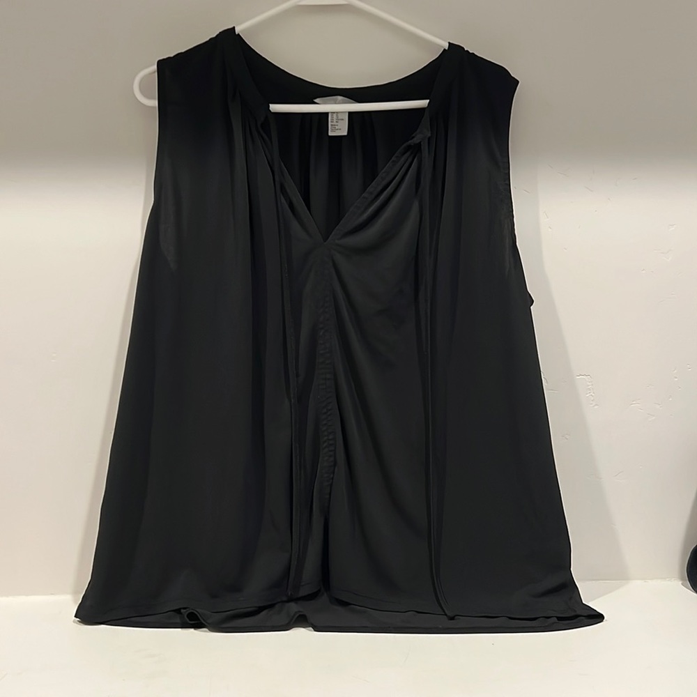H&M black strapless blouse size XL